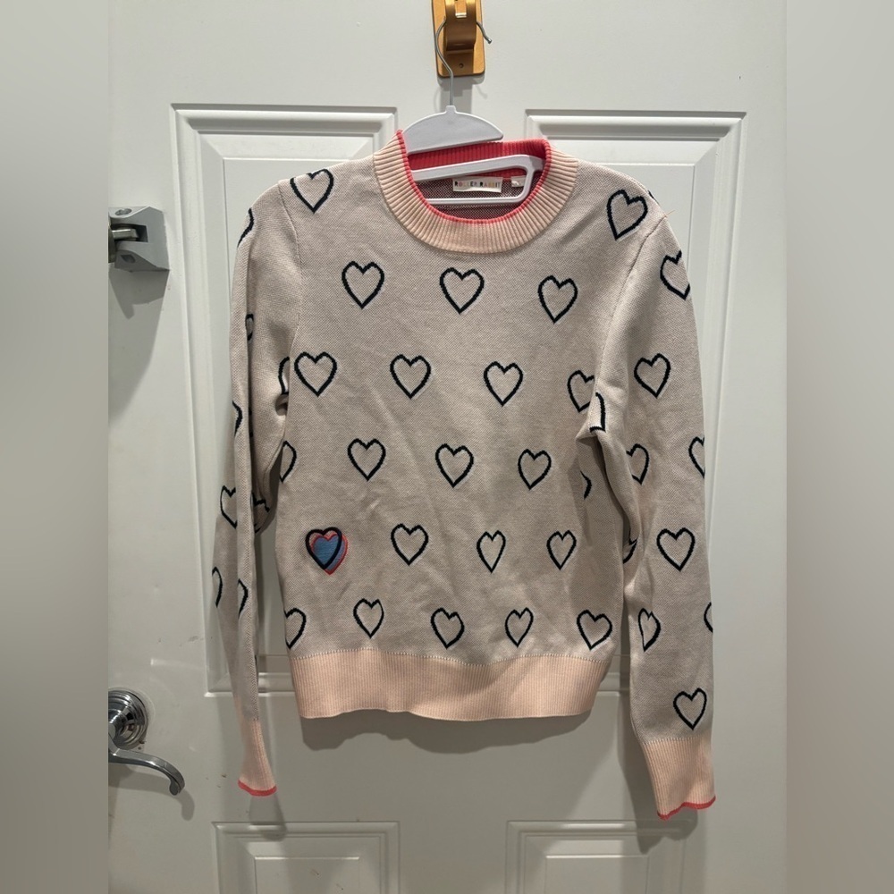 Roller Rabbit Pink Hearts Intarsia Sweater In Nocolor - Picture 2 of 5